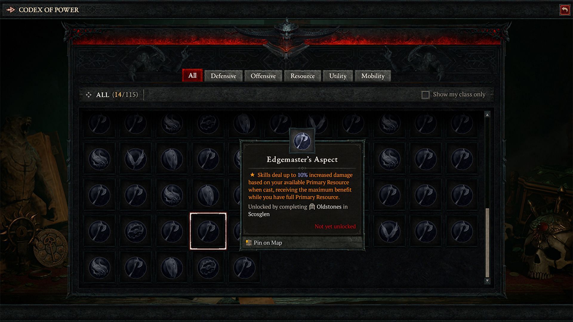 The Edgemaster's Aspect in Diablo 4 (Image via Blizzard Entertainment)